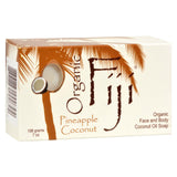 Organic Fiji Organic Face and Body Coconut Oil Soap Pineapple Coconut 7 oz