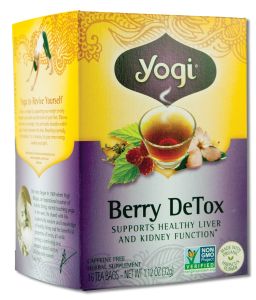 Yogi Tea Ancient Healing Formula Tea Berry Detox Caffeine Free NON-GMO 16 ct