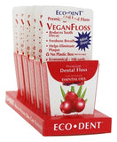 Ecodent Vegan Floss Cranberry 100 yd 6/PAK