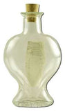 Lotus Light Pure Essential Oils Essential Oil Packaging Supplies Heart Bottle + Cork Cap 3.3 oz 100ml