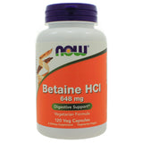 NOW Foods Betaine HCl 648mg 120 Capsules