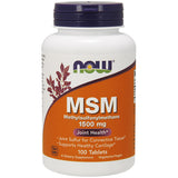 NOW Foods MSM 1500mg 100 Tablets