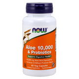 NOW Foods Aloe 10,000 & Probiotics 60 Capsules