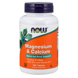 NOW Foods Magnesium & Calcium 2:1 ratio 100 Tablets