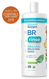 Essential Oxygen Certified BR Organic Brushing Rinse, All Natural Mouthwash for Whiter Teeth, Fresher Breath, and Happier Gums, Alcohol-Free Oral Care, Peppermint, 32 Ounce