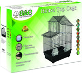 AE Cage Company House Top Bird Cage Black