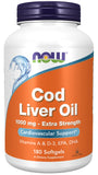 Now Supplements Cod Liver Oil Extra Strength 1000 Mg, 180 Softgels