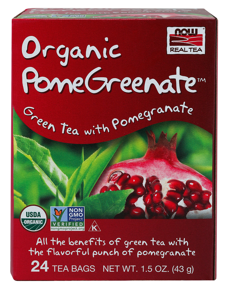 Now Natural Foods Pomegreenate Tea Organic, 24 Tea Bags