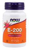 Now Supplements Vitamin E-200, D-Alpha Tocopheryl, 100 Softgels