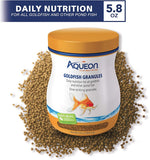 Aqueon Goldfish Granules Slow Sinking Fish Food Daily Nutrition for All Goldfish and Other Pond Fish - 3 oz