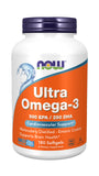 Now Supplements Ultra Omega-3 Bovine Gelatin, 180 Softgels