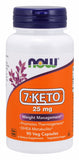 Now Supplements 7-Keto 25 Mg, 90 Veg Capsules