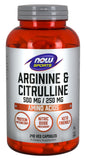 Now Sports Arginine And Citrulline 500 Mg, 250 Mg, 240 Veg Capsules