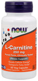 Now Supplements L-Carnitine 250 Mg, 60 Veg Capsules