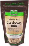 Now Natural Foods Cashews Whole Raw And Unsalted, 10 oz.