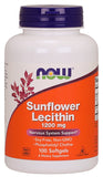 Now Supplements Sunflower Lecithin 1200 Mg Soy Free Non-GMO, 100 Softgels