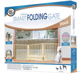 Four Paws 3 Panel Smart Folding Wood Gate for Pets