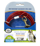 Four Paws Pet Select Walk-About Tie-Out Cable Medium Weight for Dogs up to 50 lbs - 15' long