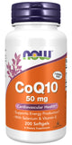 Now Supplements CoQ10, 50 Mg, 200 Softgels