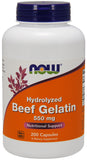 Now Supplements Beef Gelatin 550 Mg, 200 Capsules