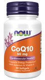 Now Supplements CoQ10, 50 Mg, 50 Softgels