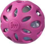 JW Pet Crackle Heads Rubber Ball Dog Toy Medium