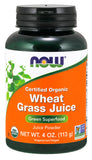 Now Supplements Wheat Grass Juice Powder Organic, 4 oz.