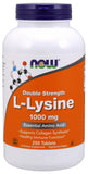 Now Supplements L-Lysine Double Strength 1000 Mg, 250 Tablets