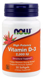 Now Supplements Vitamin D-3, 2000 IU, 30 Softgels