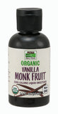 Now Natural Foods Monk Fruit Vanilla Liquid Organic, 1.8 fl. oz.