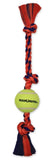 Mammoth Flossy Chews Color 3 Knot Tug with Tennis Ball 20" Medium
