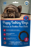 N-Bone Puppy Teething Ring Blueberry and BBQ Flavor - 6 count