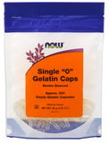Now Supplements Empty Capsules Gelatin Single "0", 250 Gel Caps