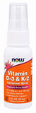 Now Supplements Vitamin D-3 And K-2 Liposomal Spray, 2 fl. oz.
