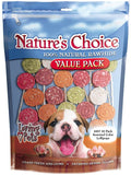 Loving Pets Natures Choice Rawhide Lollipop Dog Treats Assorted Colors - 20 count