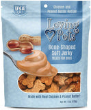 Loving Pets Bone-Shaped Soft Jerky Treats Peanut Butter - 6 oz