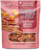 Loving Pets Bone-Shaped Soft Jerky Treats Bacon - 6 oz