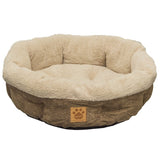 Precision Pet SnooZZy Natural Surroundings Shearling Round Pet Bed Coffee