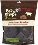 Pet n Shape Natural American Patties Beef Lung Dog Treats - 1 lb
