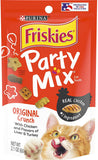 Friskies Party Mix Original Crunch with Chicken, ad Flavors of Liver and Turkey Cat Treats - 2.1 oz