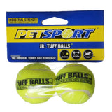 Petsport Jr. Tuff Balls Super Durable Tennis Balls for Dogs - 2 count