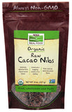 Now Natural Foods Cacao Nibs Organic And Raw, 8 oz.