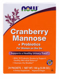 Now Supplements Cranberry Mannose Plus Probiotics, 24 Packets Per Box