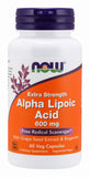 Now Supplements Alpha Lipoic Acid Extra Strength 600 Mg, 60 Veg Capsules