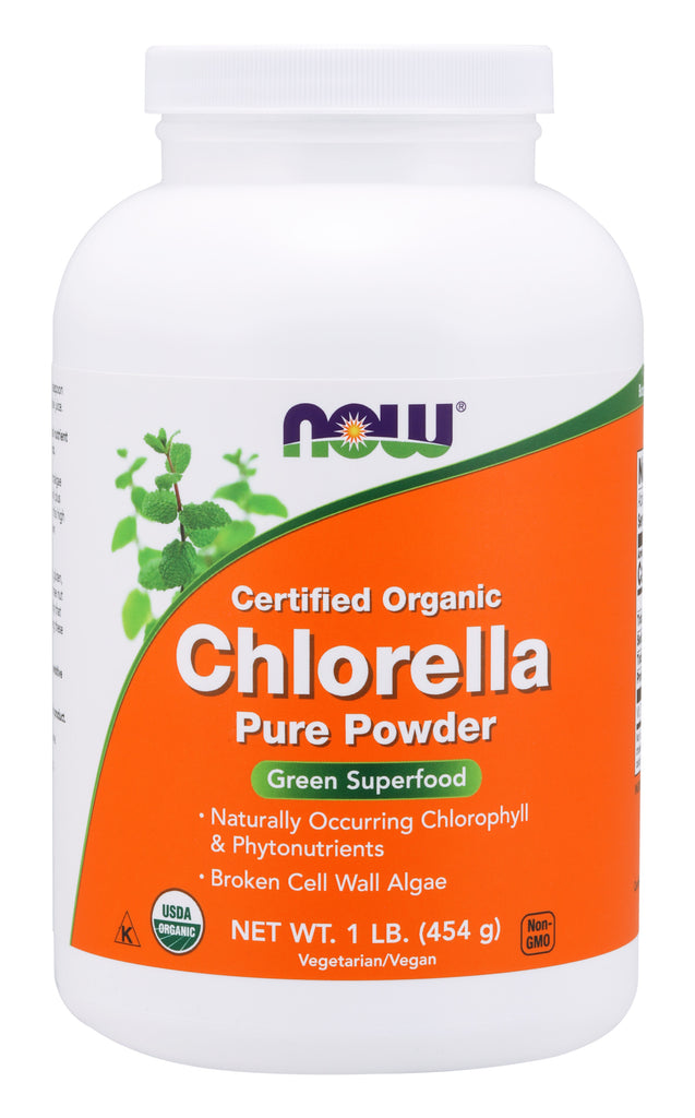 Now Supplements Chlorella Powder Organic, 1 lbs.
