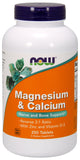 Now Supplements Magnesium And Calcium, 250 Tablets