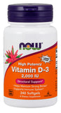 Now Supplements Vitamin D-3, 2000 IU, 240 Softgels
