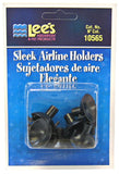 Lees Sleek Airline Holders Black - 6 count