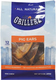 Grillerz All Natural Pig Ears Dog Chew Treats - 12 count