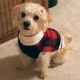 Fashion Pet Plaid Dog Sweater Red - Medium